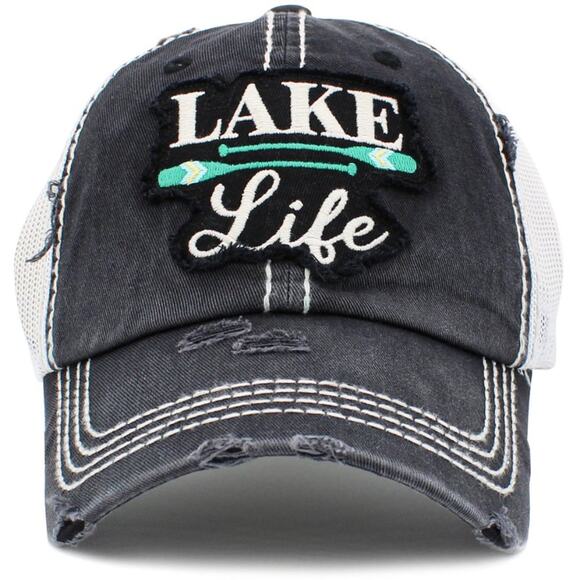 ❤️NWT❤️ Lake Life Vintage Ballcap- Black - Picture 1 of 3